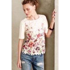 Anthropologie Sunday in Brooklyn Lace Floral Top